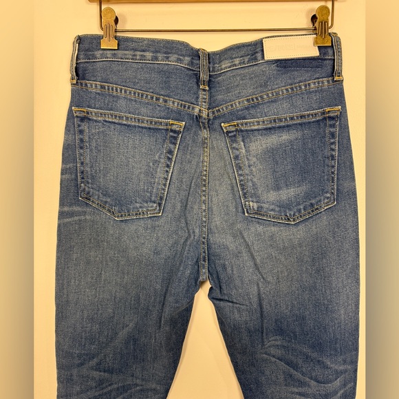 RE/DONE High Rise 70s Bootcut Split Hem Jeans 29 Made in USA - Picture 6 of 11